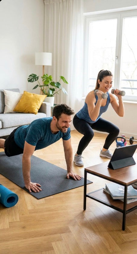 Couples Workout Challenge – Home Workout Plan for Two (Instant Download eBook)