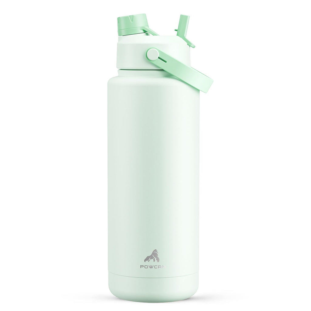 40 oz Insulated Water Bottle – 2-in-1 Straw & Spout Lid, Keeps Cold 24 Hours
