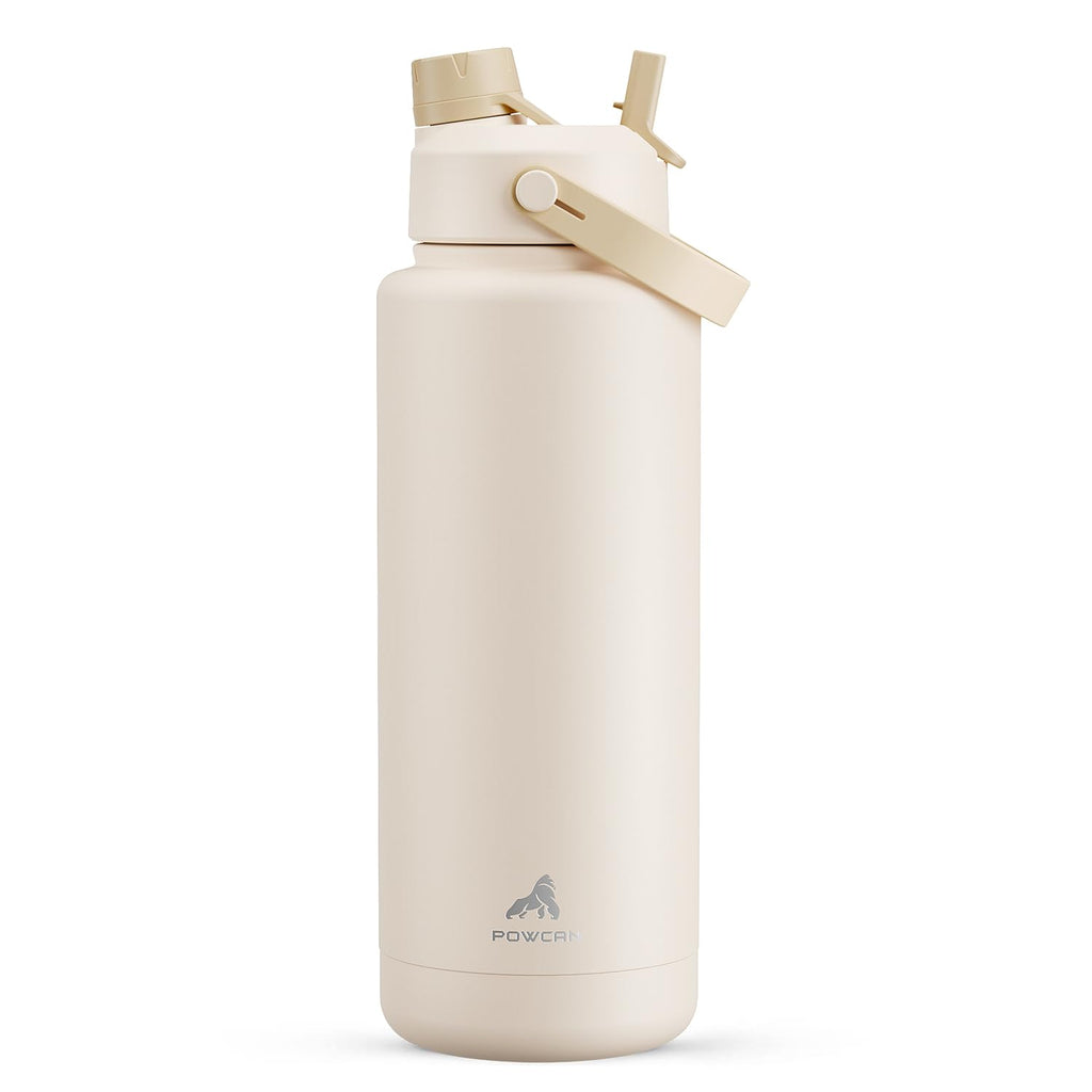 40 oz Insulated Water Bottle – 2-in-1 Straw & Spout Lid, Keeps Cold 24 Hours