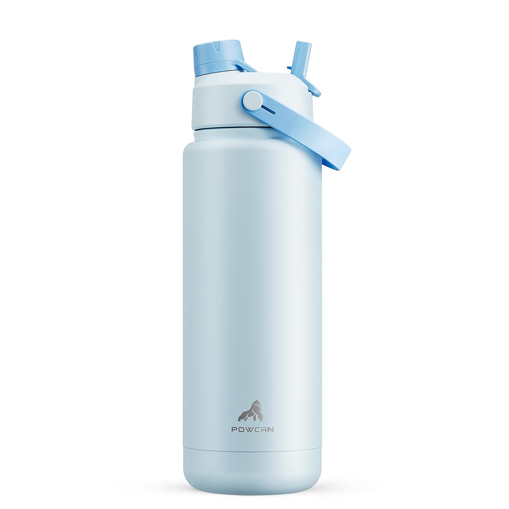 40 oz Insulated Water Bottle – 2-in-1 Straw & Spout Lid, Keeps Cold 24 Hours