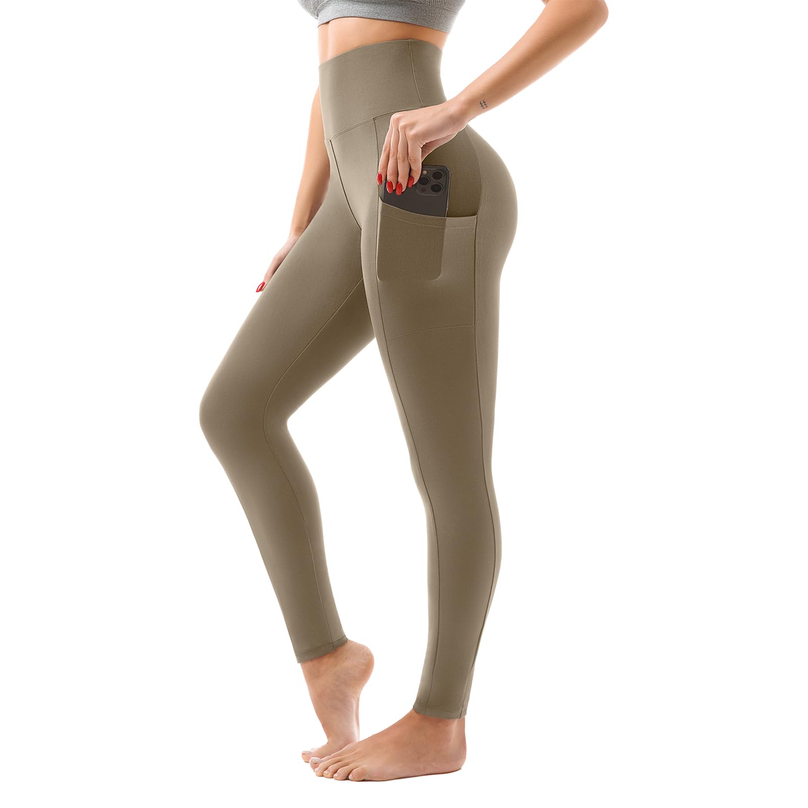Women's High-Waisted Leggings with Pockets – Buttery-Soft Yoga Pants