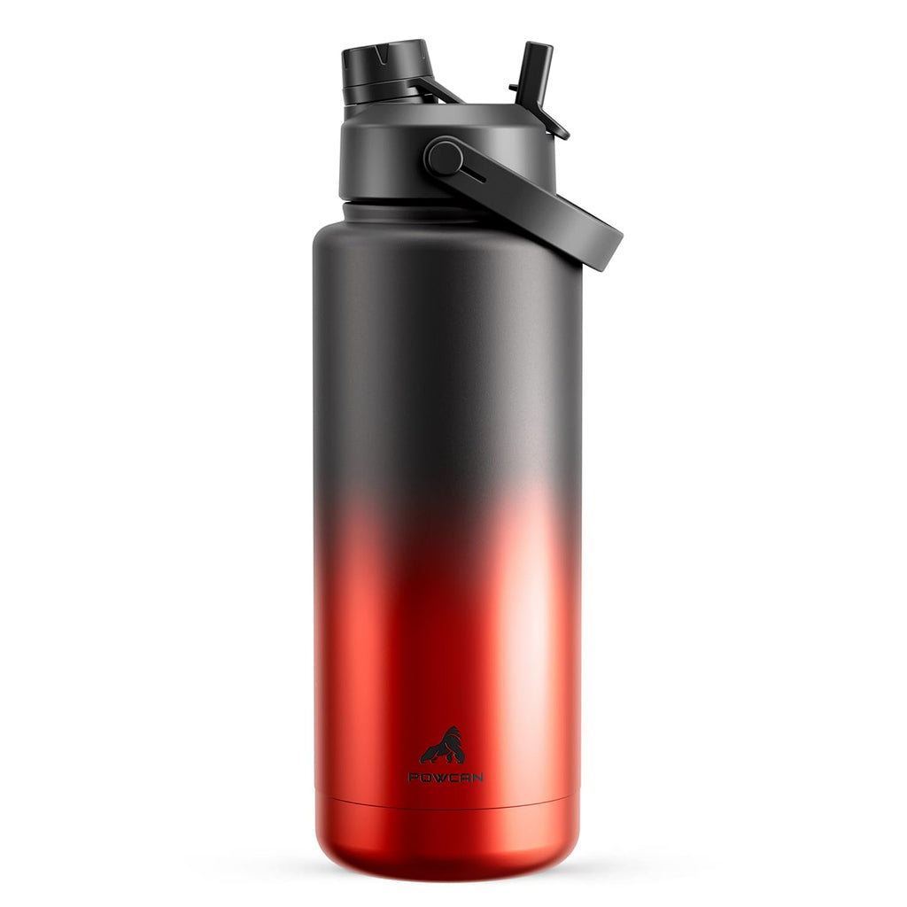 40 oz Insulated Water Bottle – 2-in-1 Straw & Spout Lid, Keeps Cold 24 Hours