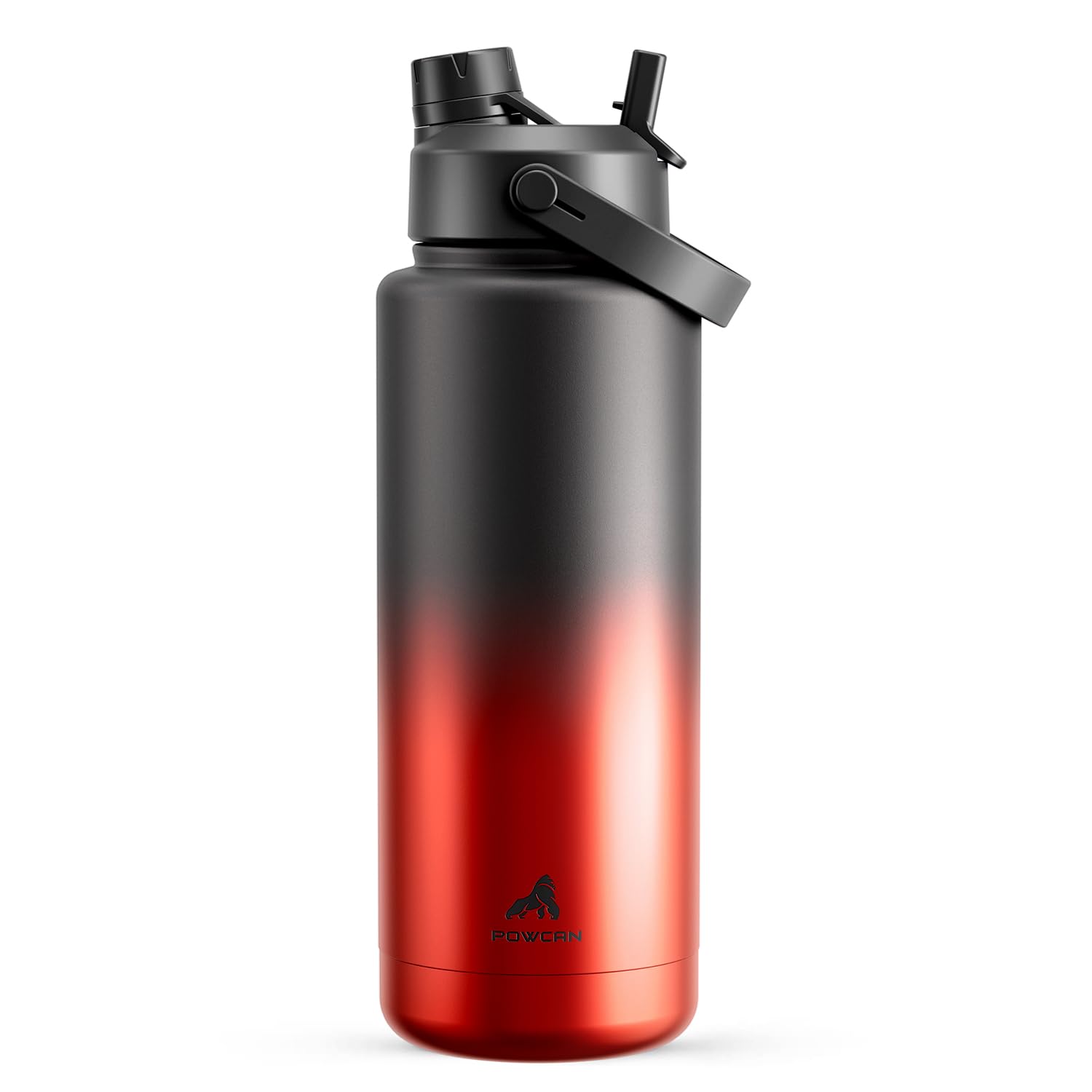 40 oz Insulated Water Bottle – 2-in-1 Straw & Spout Lid, Keeps Cold 24 Hours