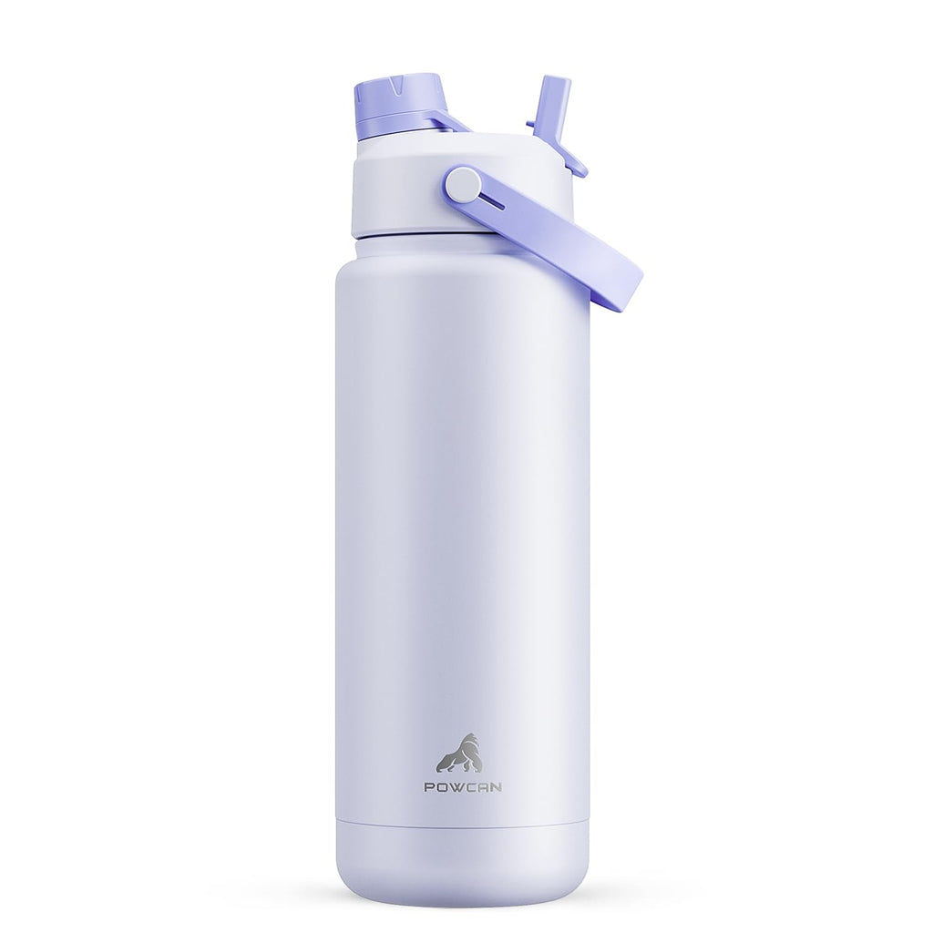 40 oz Insulated Water Bottle – 2-in-1 Straw & Spout Lid, Keeps Cold 24 Hours