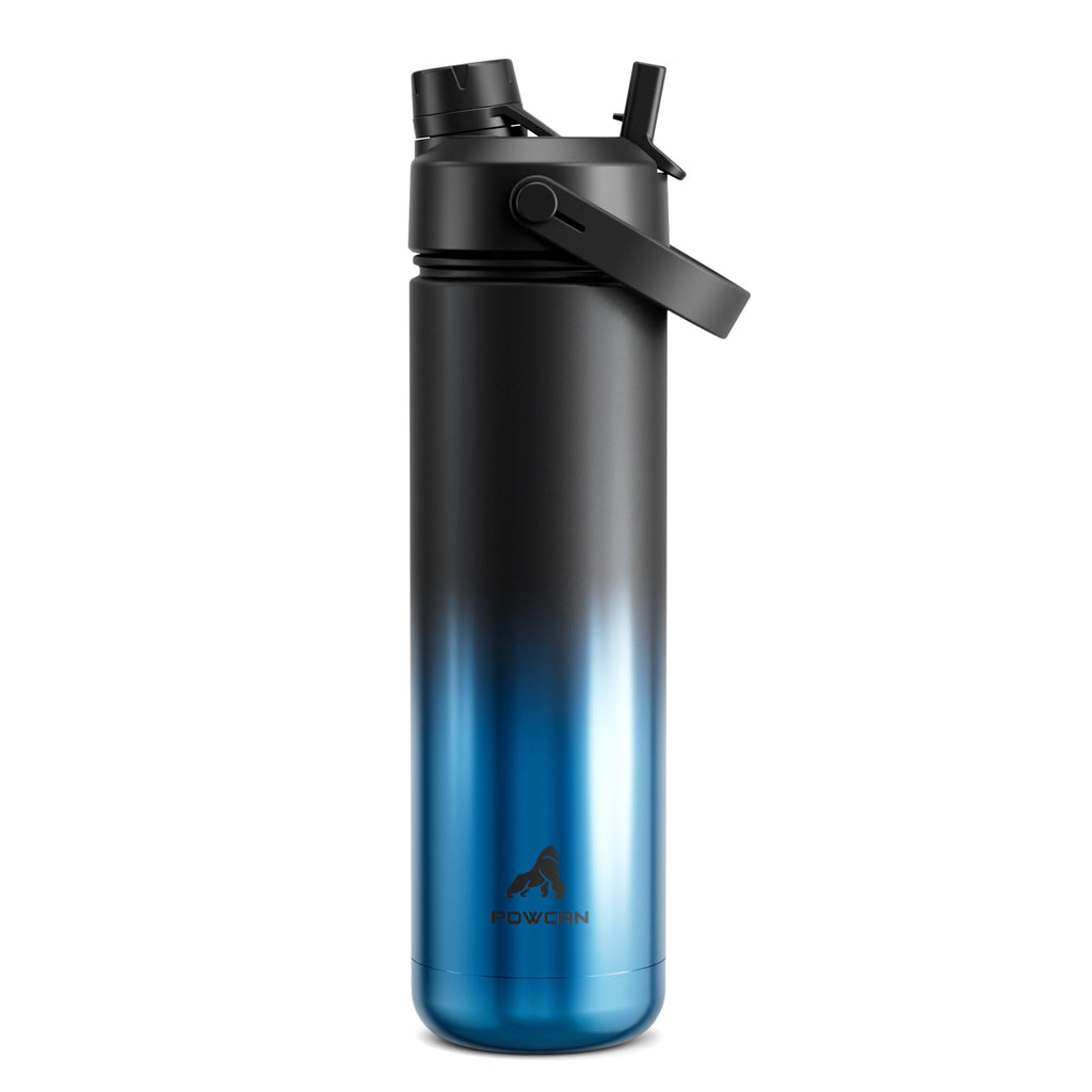 40 oz Insulated Water Bottle – 2-in-1 Straw & Spout Lid, Keeps Cold 24 Hours