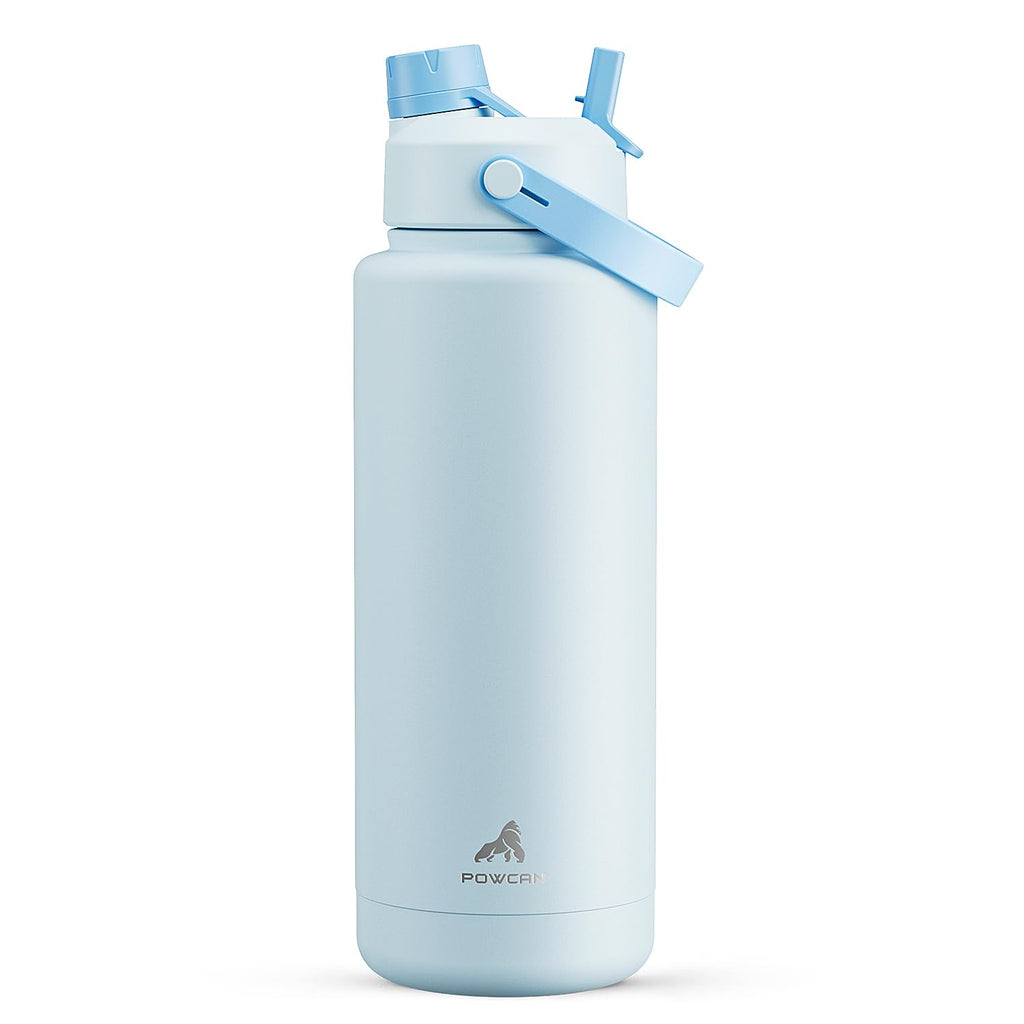 40 oz Insulated Water Bottle – 2-in-1 Straw & Spout Lid, Keeps Cold 24 Hours