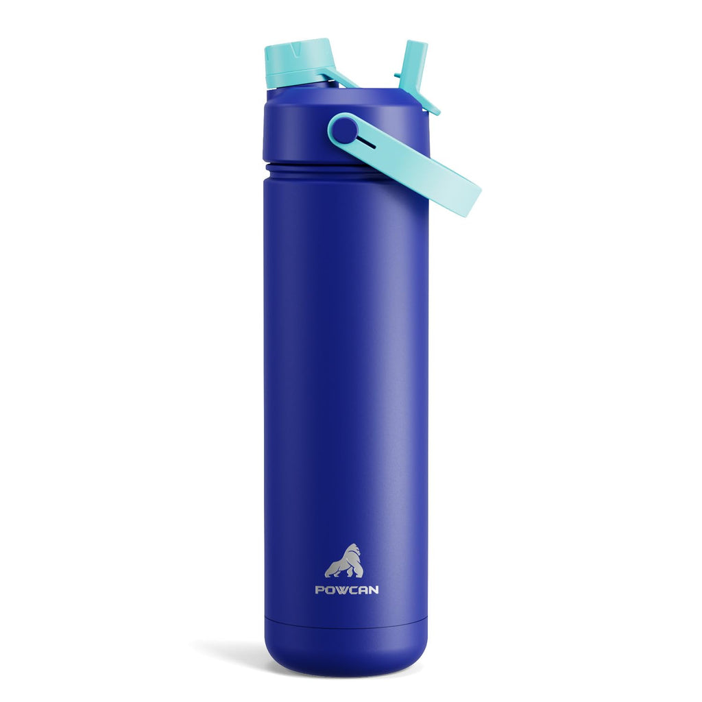 40 oz Insulated Water Bottle – 2-in-1 Straw & Spout Lid, Keeps Cold 24 Hours