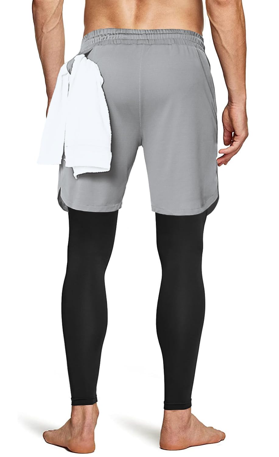 Men's 2-in-1 Running Pants – Gym Workout Compression Training Tights