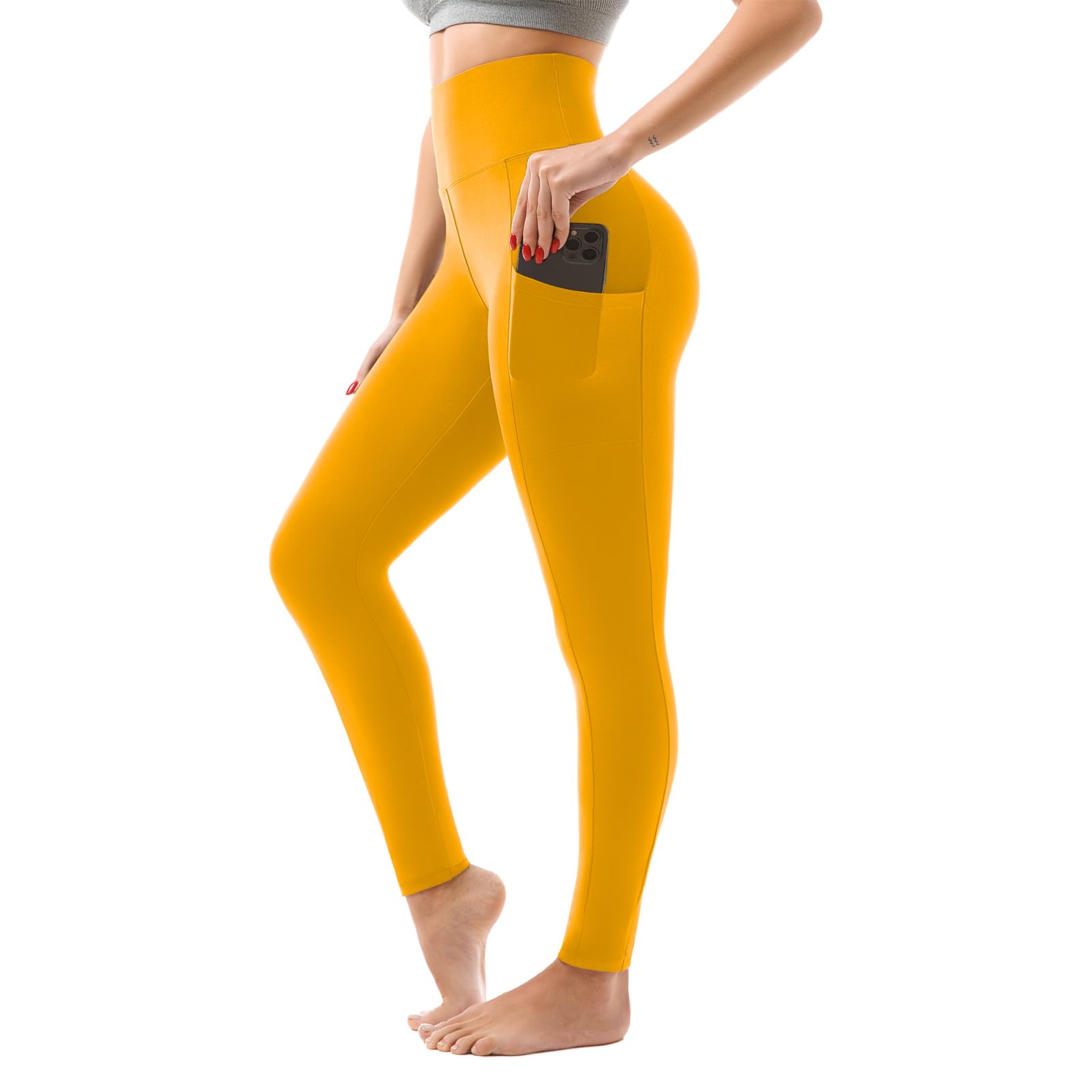 Women's High-Waisted Leggings with Pockets – Buttery-Soft Yoga Pants