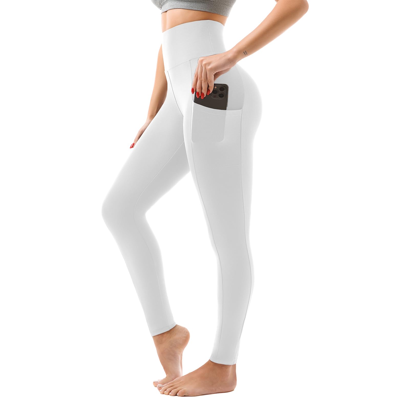 Women's High-Waisted Leggings with Pockets – Buttery-Soft Yoga Pants