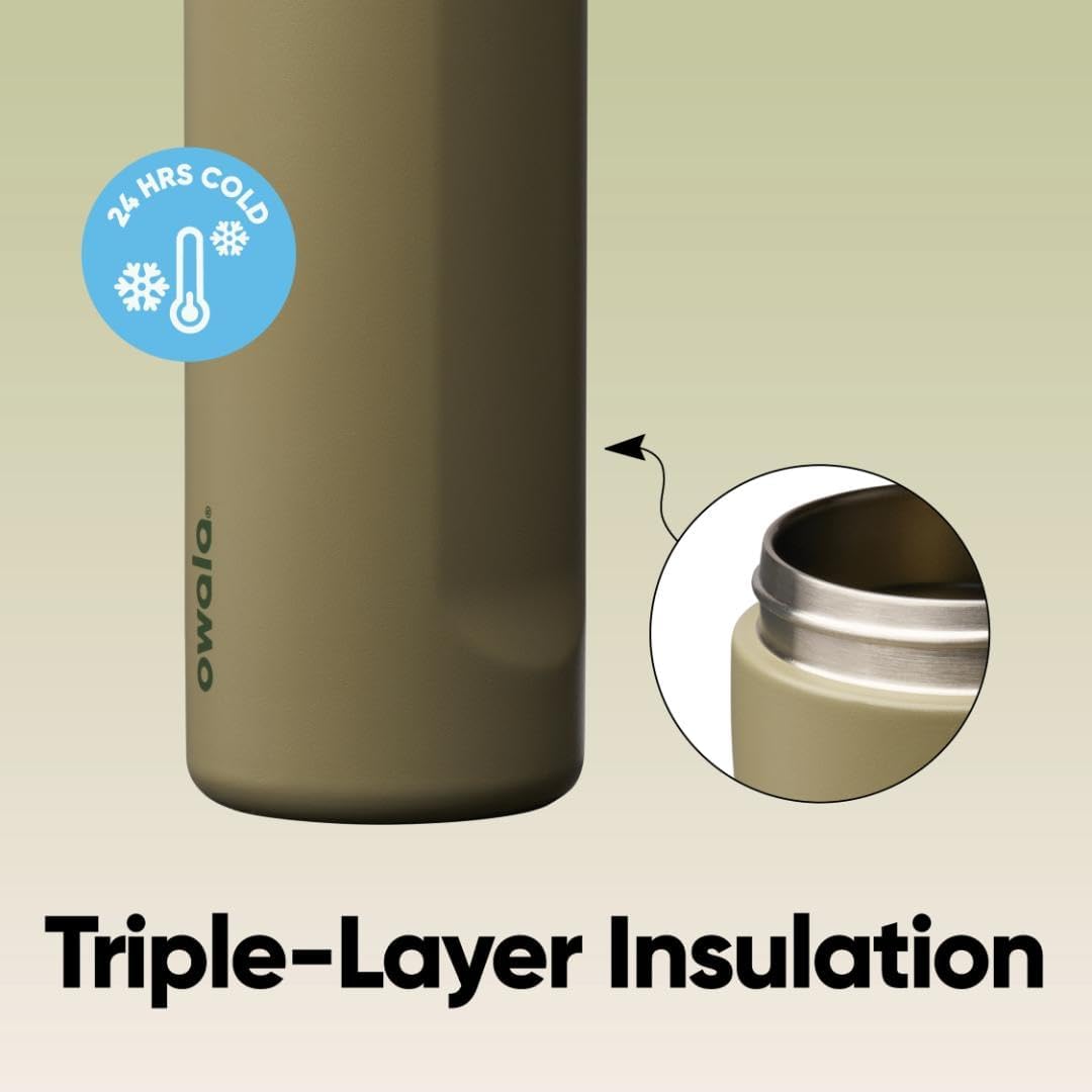 Insulated Stainless Steel Water Bottle with Straw – 32 oz Leak-Proof Sports Bottle