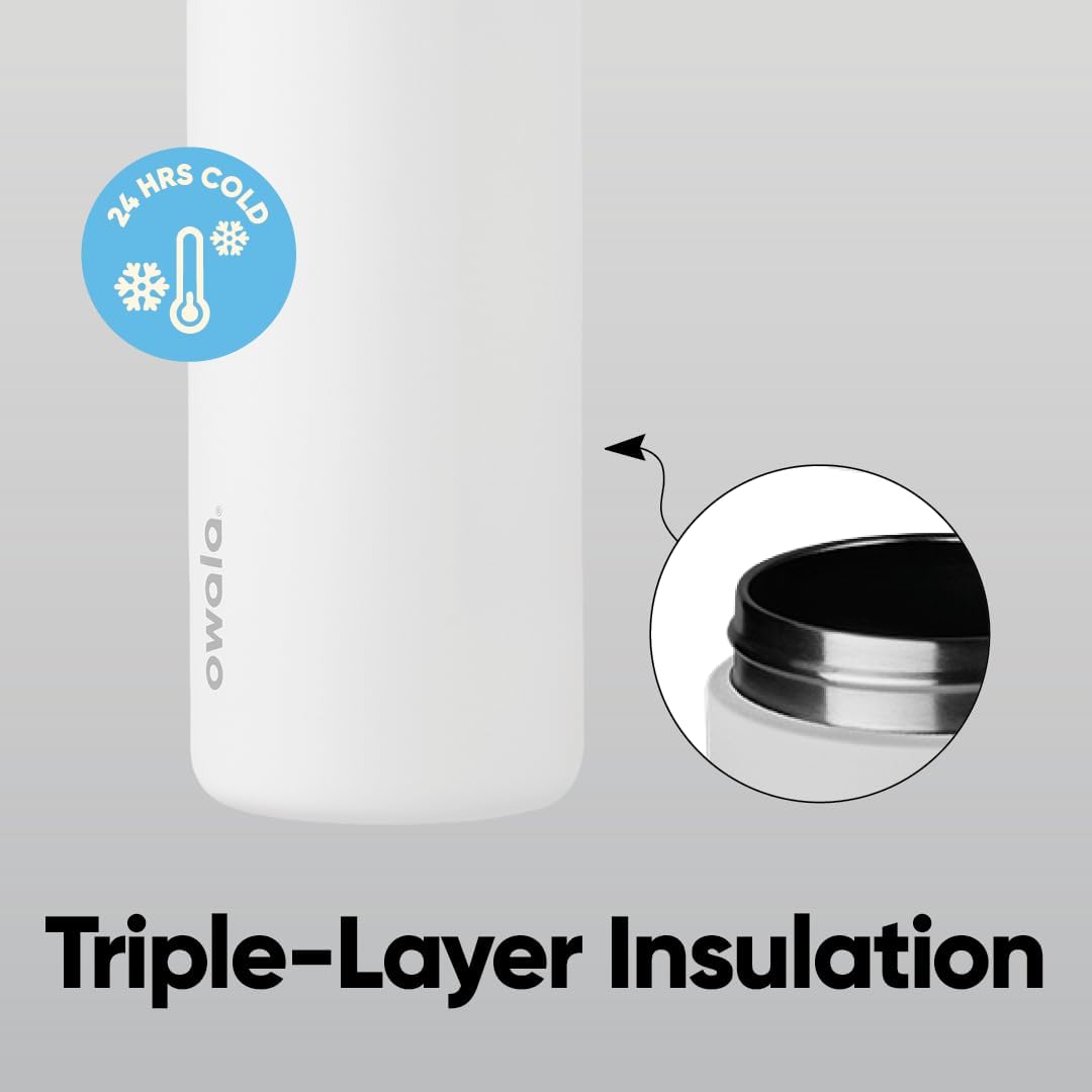 Insulated Stainless Steel Water Bottle with Straw – 32 oz Leak-Proof Sports Bottle