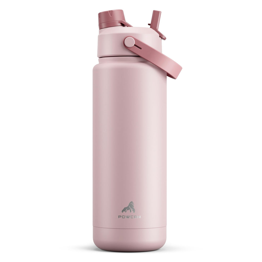 40 oz Insulated Water Bottle – 2-in-1 Straw & Spout Lid, Keeps Cold 24 Hours