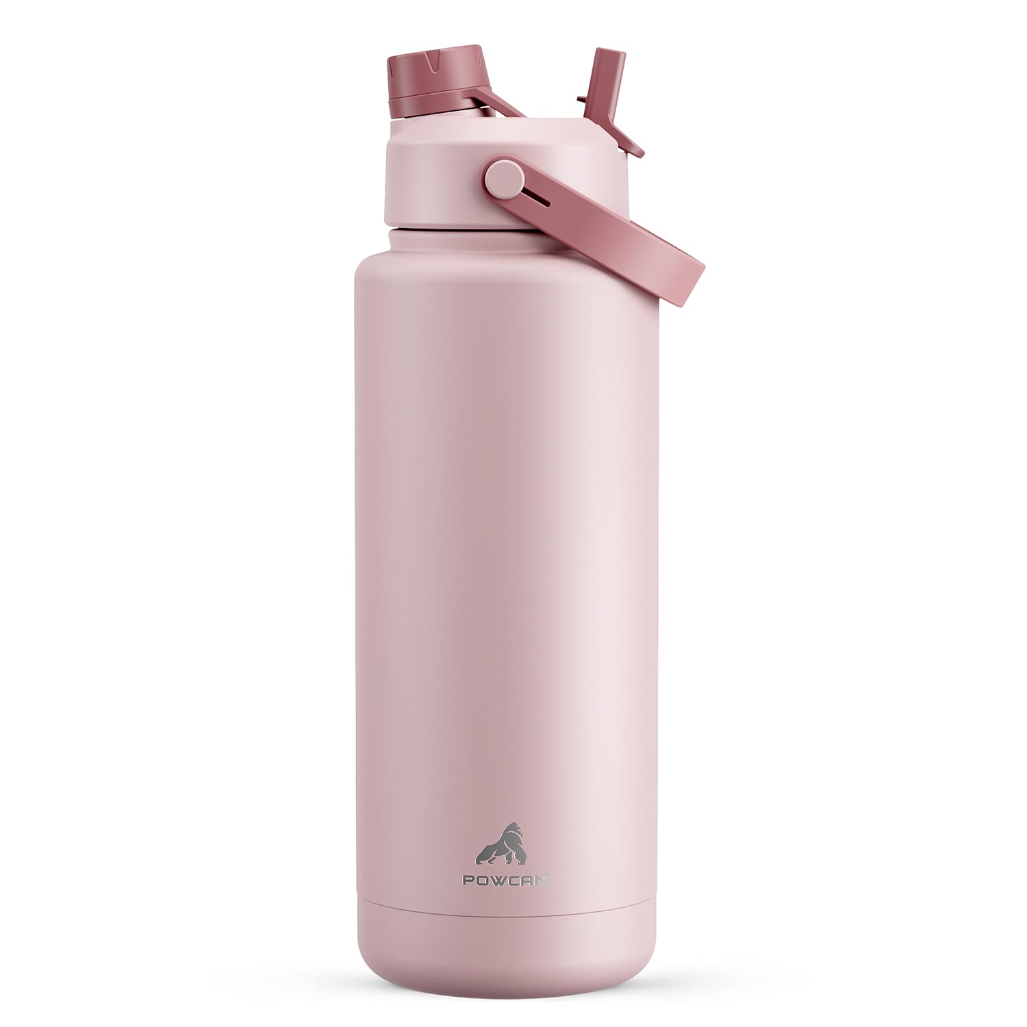 40 oz Insulated Water Bottle – 2-in-1 Straw & Spout Lid, Keeps Cold 24 Hours