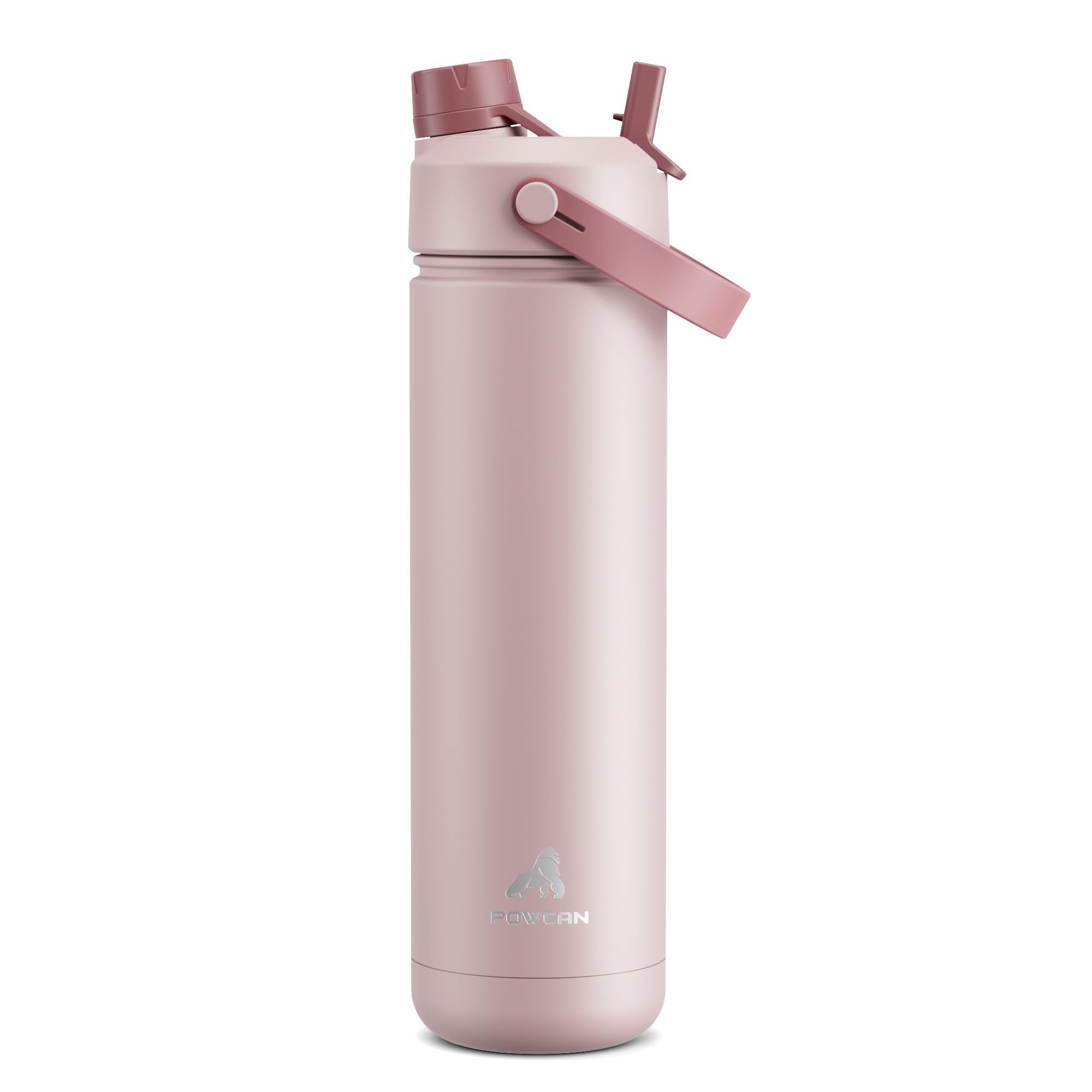 40 oz Insulated Water Bottle – 2-in-1 Straw & Spout Lid, Keeps Cold 24 Hours