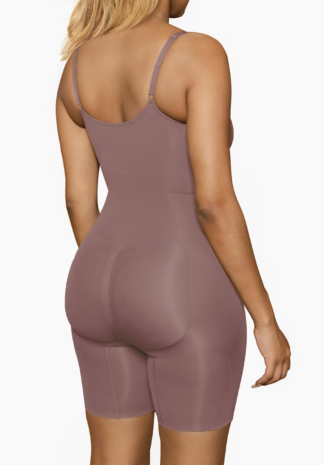 Tummy-Control Bodysuit Shaper – Mid-Thigh Body Shaper Shorts for a Lifted Look