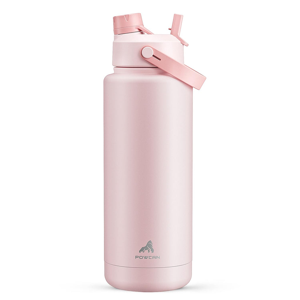 40 oz Insulated Water Bottle – 2-in-1 Straw & Spout Lid, Keeps Cold 24 Hours