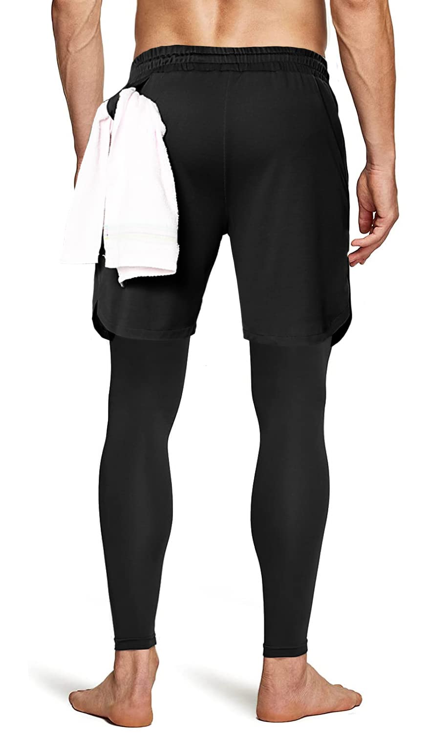 Men's 2-in-1 Running Pants – Gym Workout Compression Training Tights