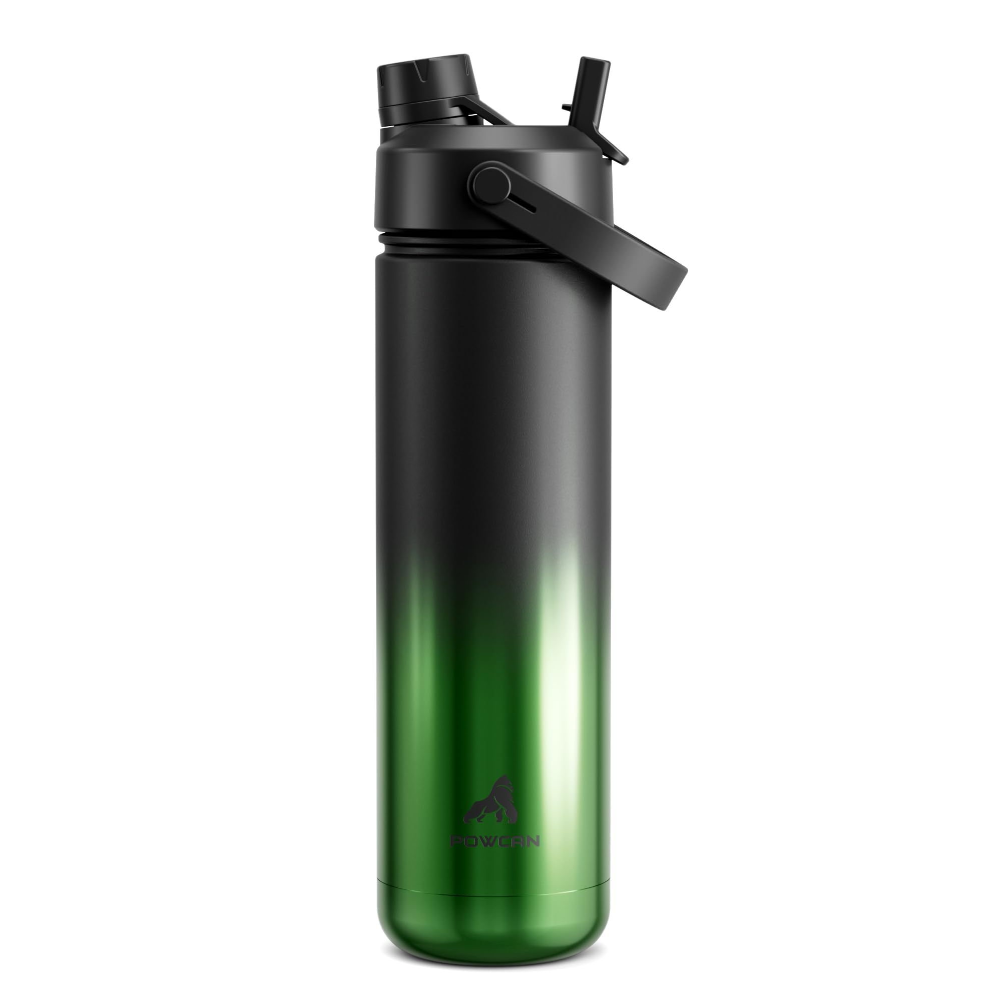 40 oz Insulated Water Bottle – 2-in-1 Straw & Spout Lid, Keeps Cold 24 Hours