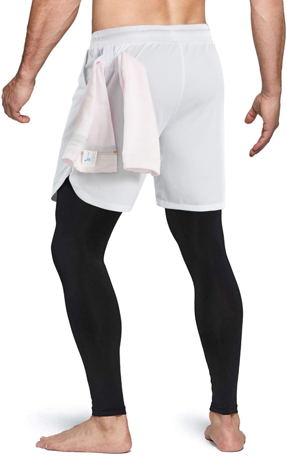 Men's 2-in-1 Running Pants – Gym Workout Compression Training Tights