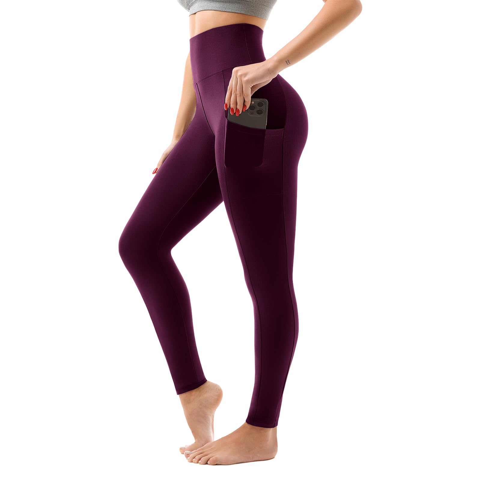Women's High-Waisted Leggings with Pockets – Buttery-Soft Yoga Pants