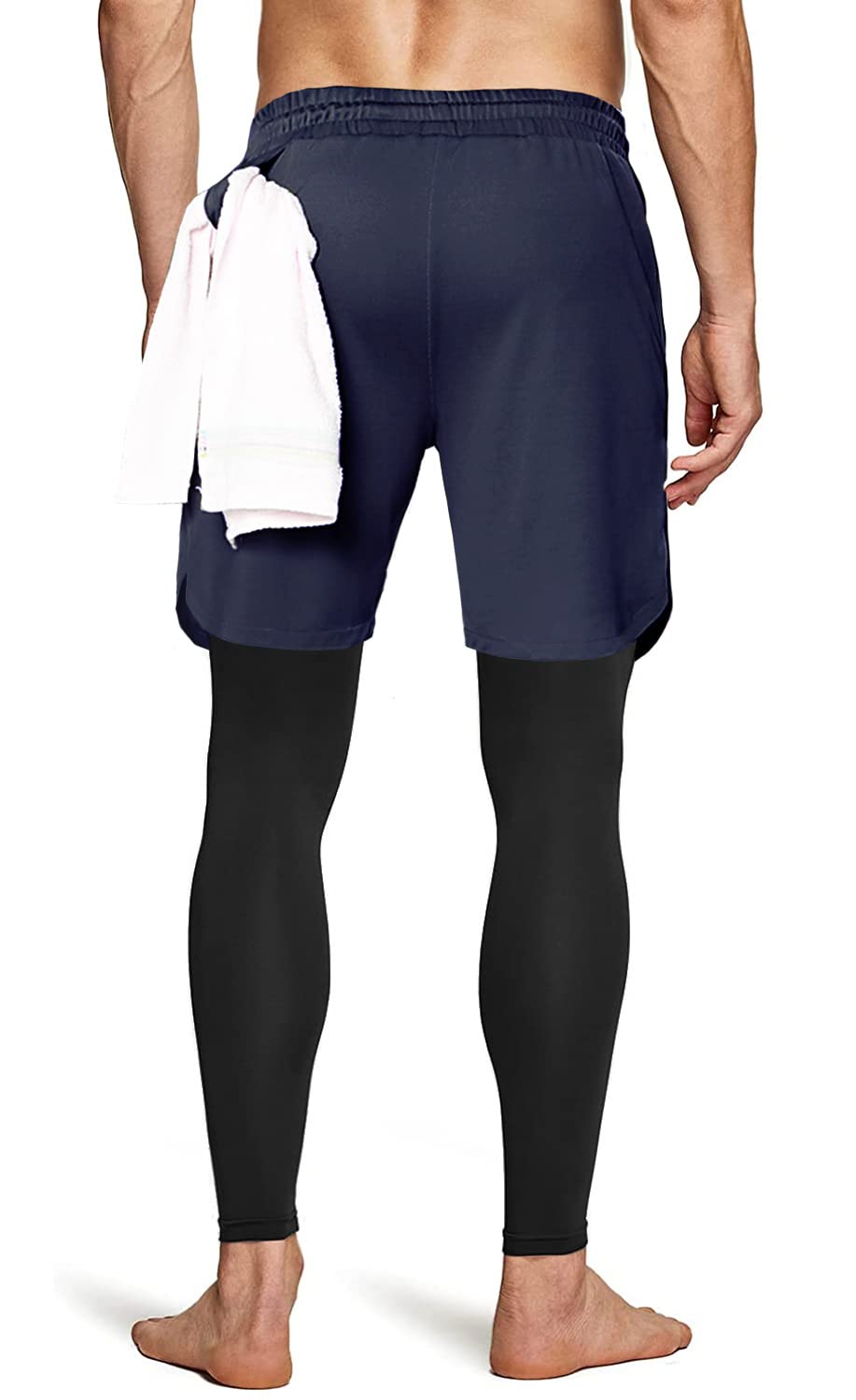 Men's 2-in-1 Running Pants – Gym Workout Compression Training Tights