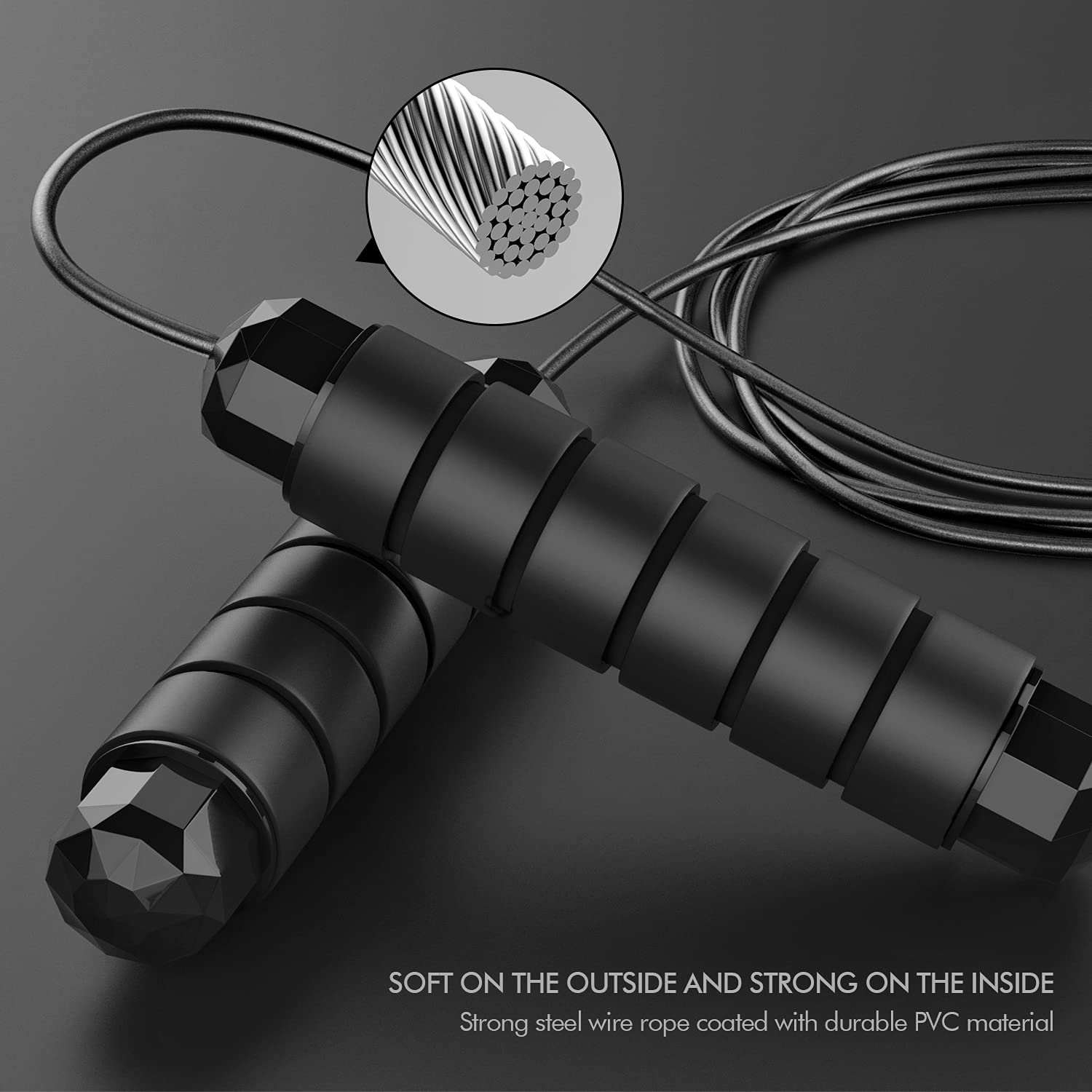 Speed Jump Rope – Tangle-Free Adjustable Cable with Ball Bearings for Cardio & Fat Burning