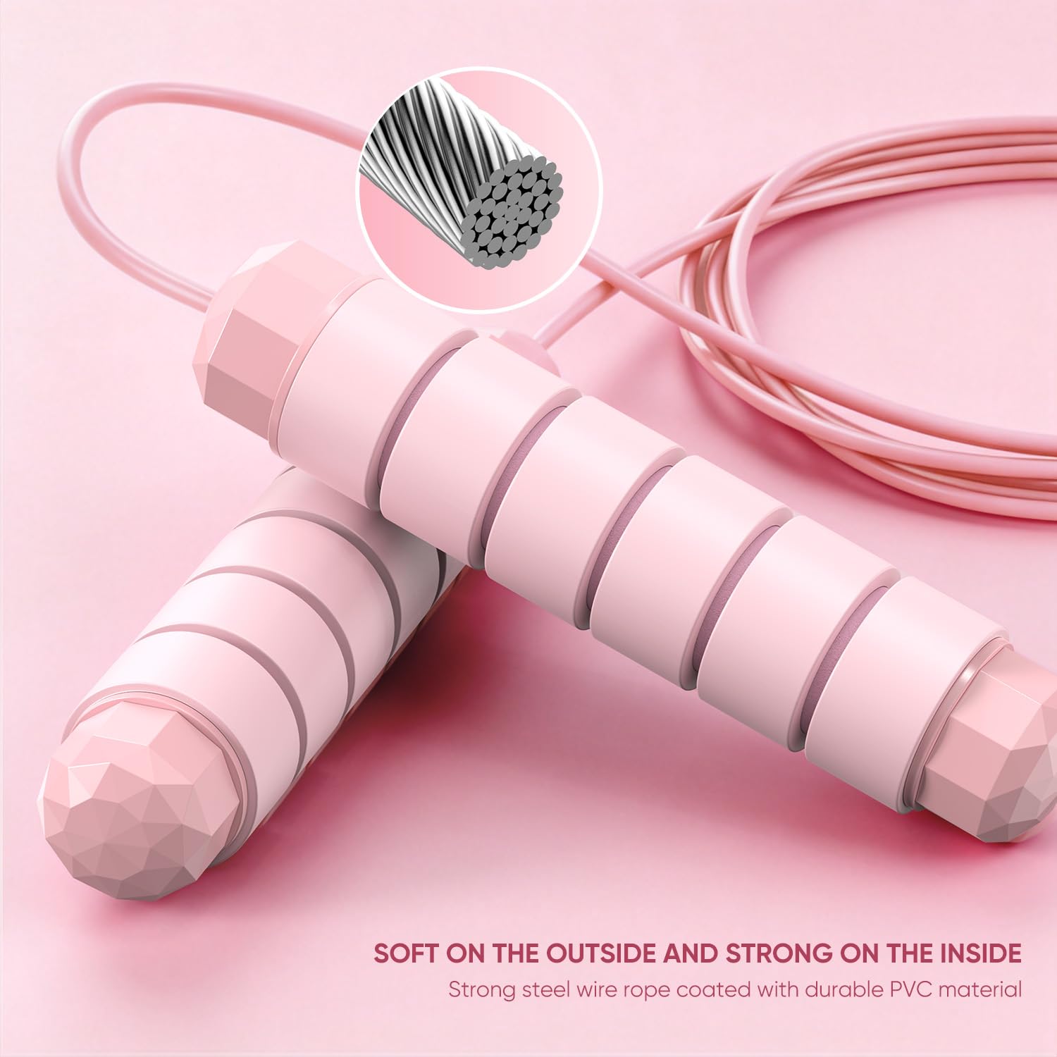 Speed Jump Rope – Tangle-Free Adjustable Cable with Ball Bearings for Cardio & Fat Burning