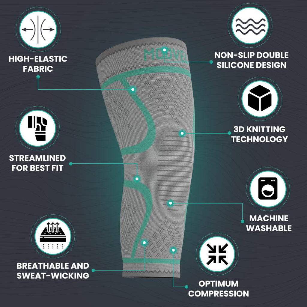 Compression Knee Brace (2-Pack) – Support Sleeves for Workouts & Joint Pain Relief