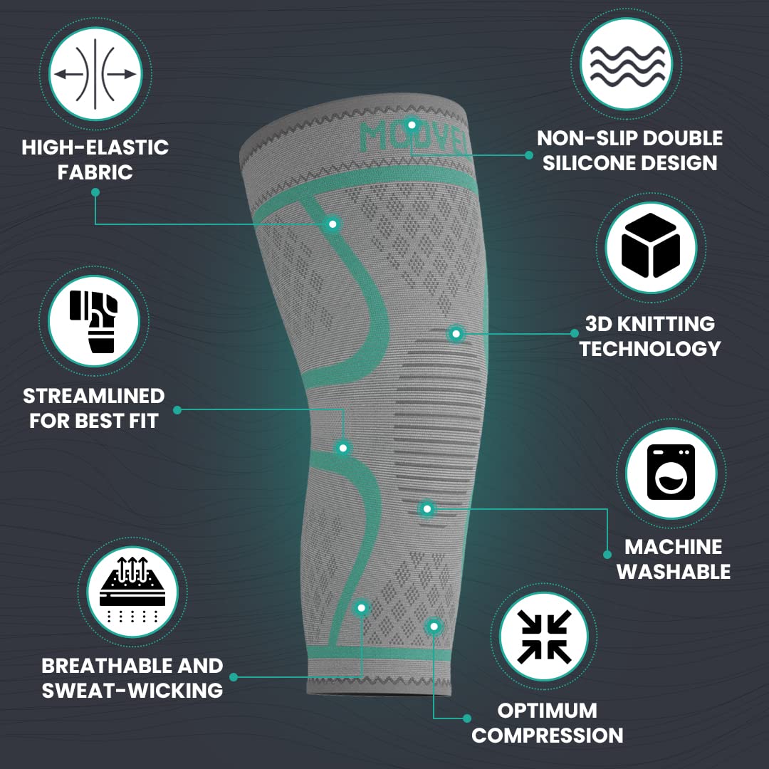 Compression Knee Brace (2-Pack) – Support Sleeves for Workouts & Joint Pain Relief