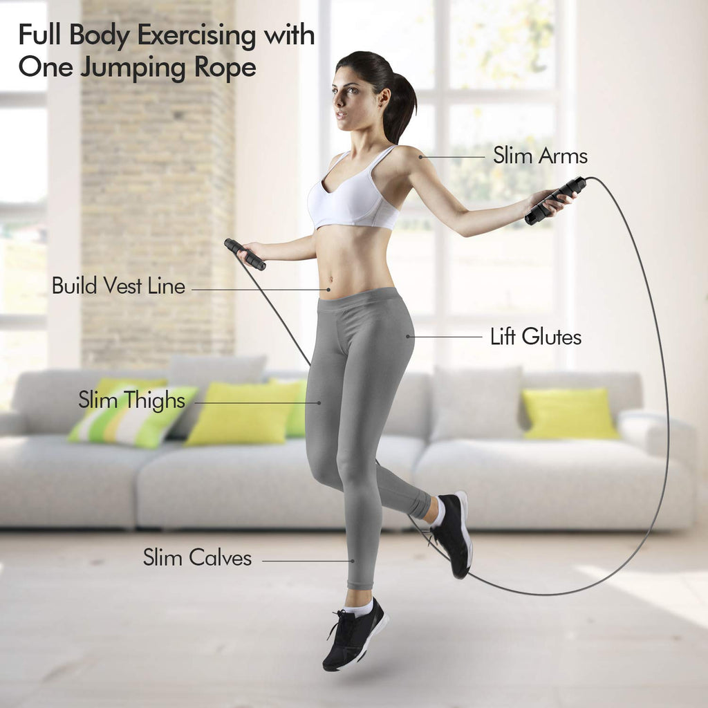 Speed Jump Rope – Tangle-Free Adjustable Cable with Ball Bearings for Cardio & Fat Burning