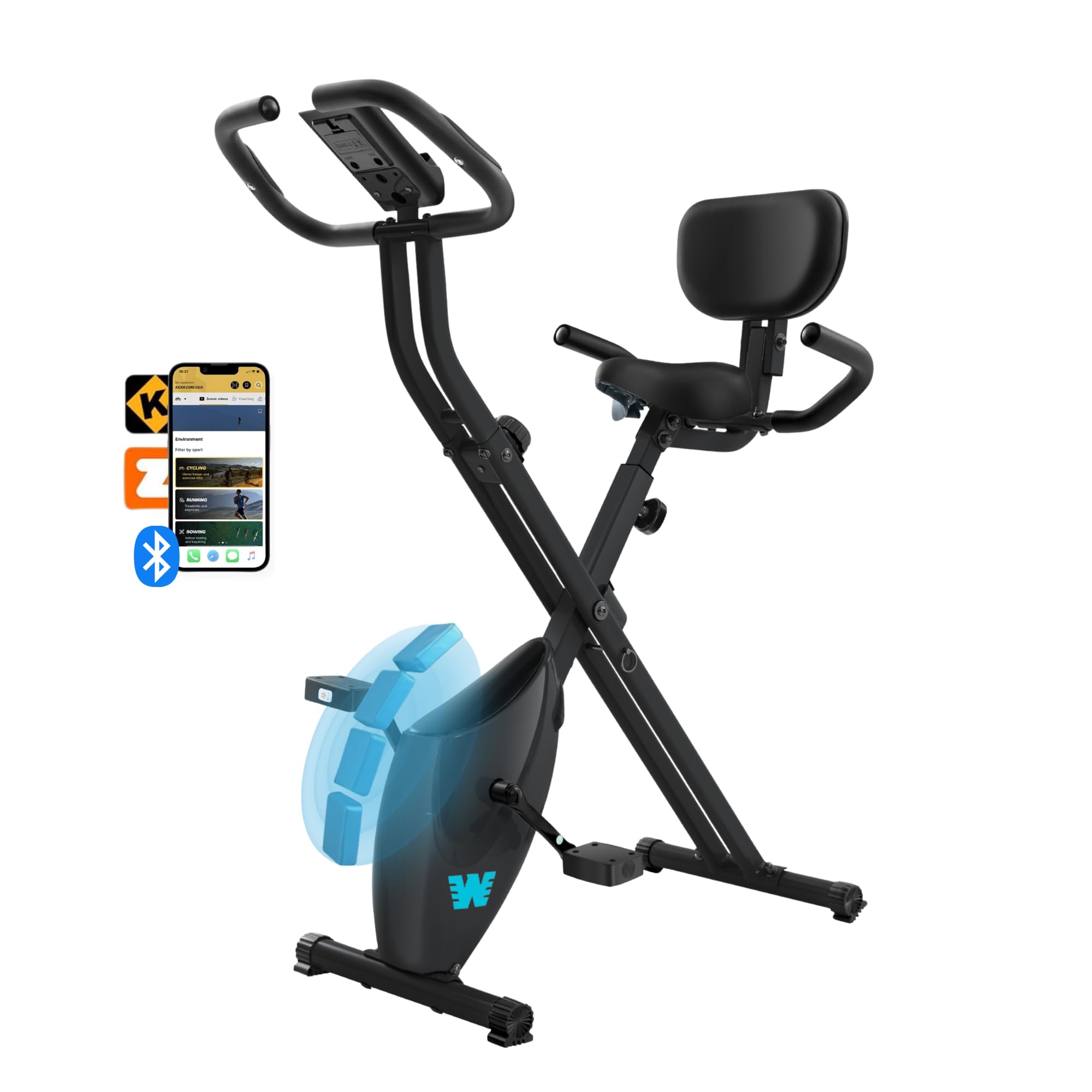 5-in-1 Foldable Exercise Bike – 16-Level Magnetic Indoor Cycling Bike, 350 lb Capacity