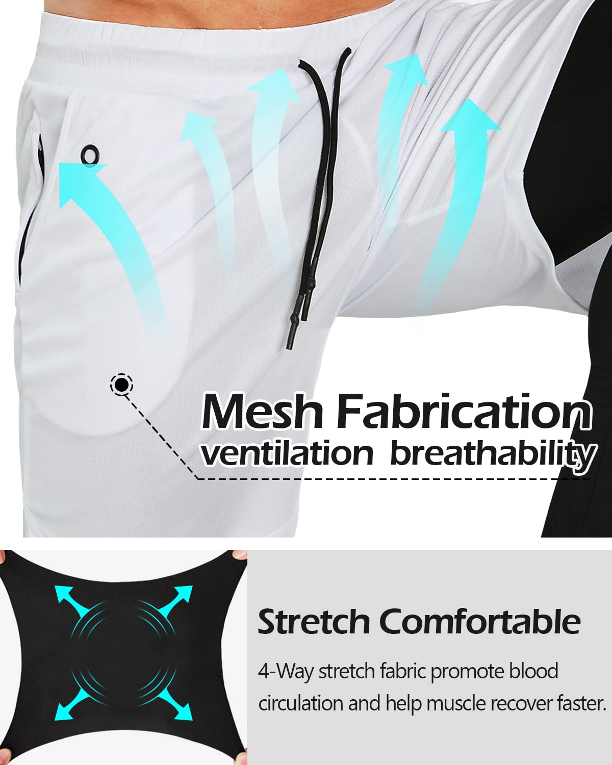 Men's 2-in-1 Running Pants – Gym Workout Compression Training Tights