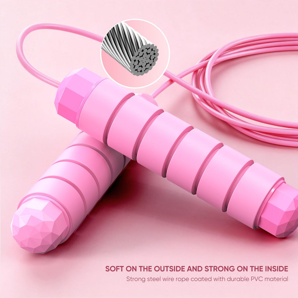 Speed Jump Rope – Tangle-Free Adjustable Cable with Ball Bearings for Cardio & Fat Burning