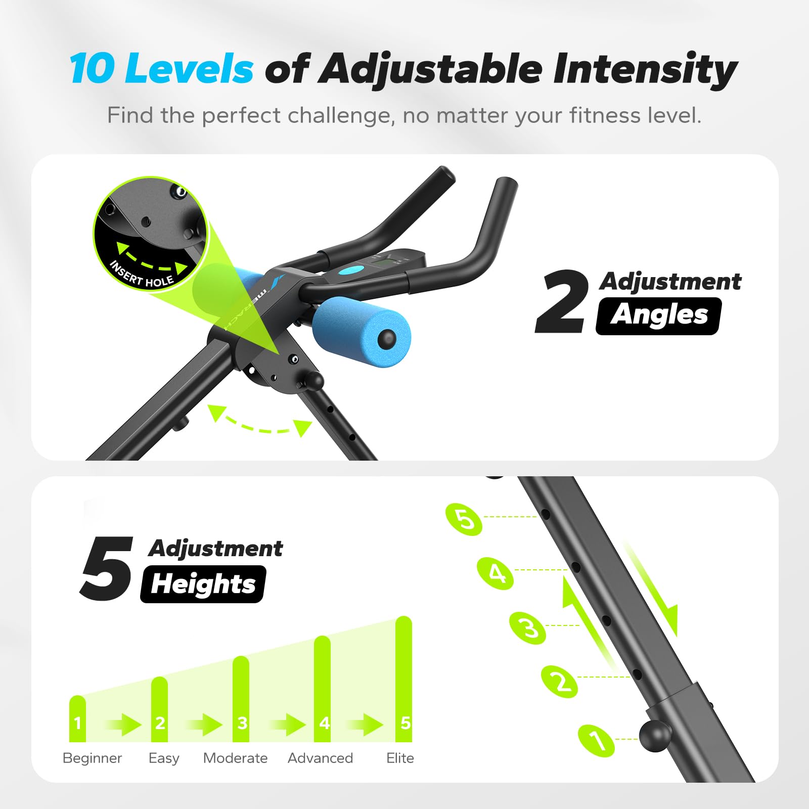 Foldable Ab Machine – Adjustable Core & Abdominal Trainer for Home Workouts