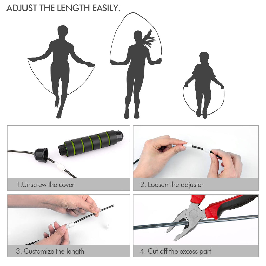 Speed Jump Rope – Tangle-Free Adjustable Cable with Ball Bearings for Cardio & Fat Burning