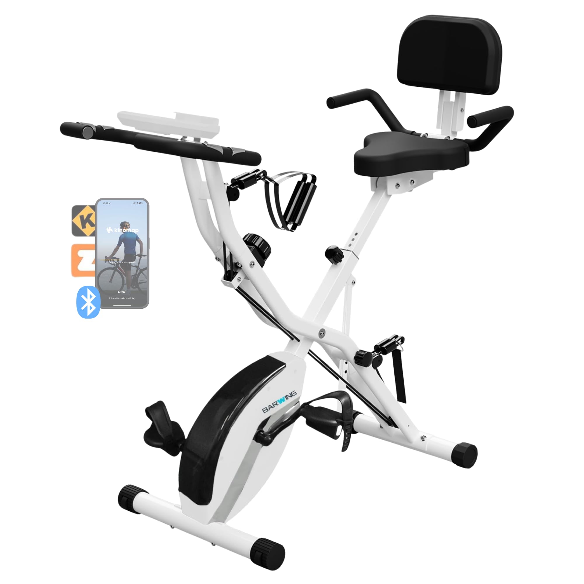 5-in-1 Foldable Exercise Bike – 16-Level Magnetic Indoor Cycling Bike, 350 lb Capacity