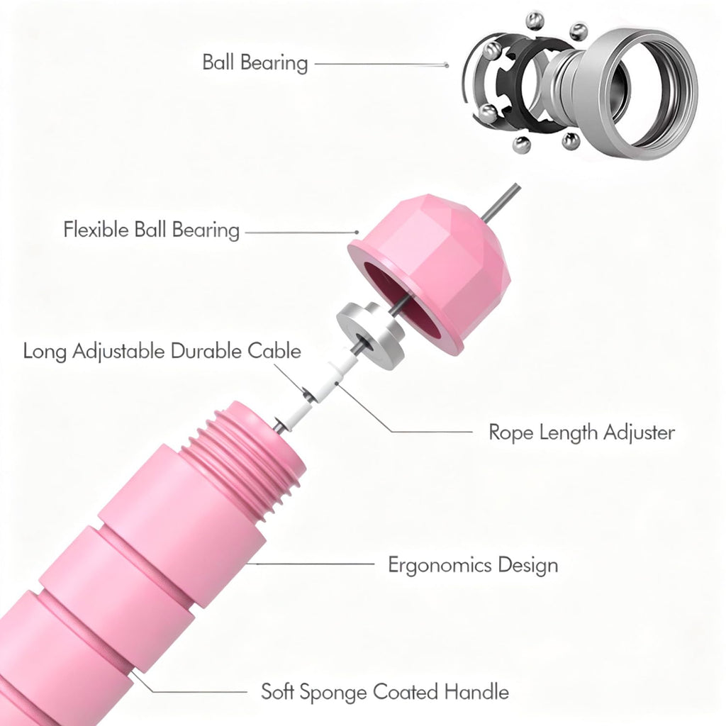 Speed Jump Rope – Tangle-Free Adjustable Cable with Ball Bearings for Cardio & Fat Burning