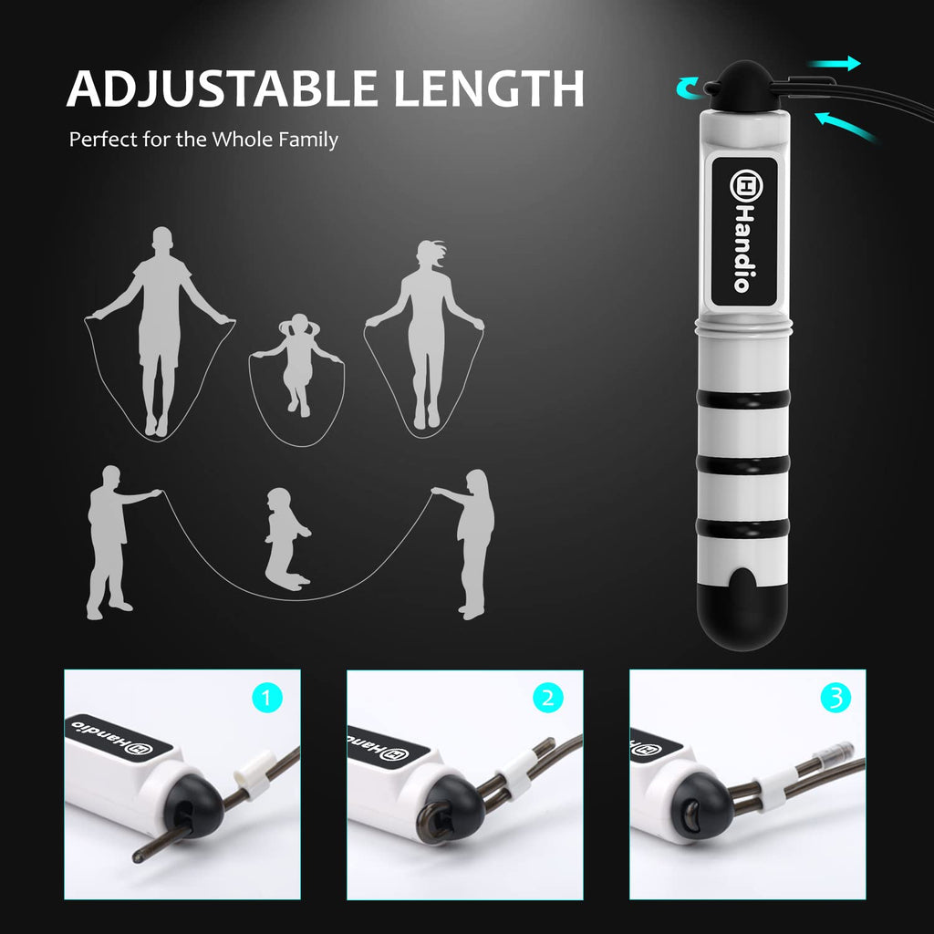 Jump Rope with Counter – Adjustable Speed Skipping Rope with Ball Bearings