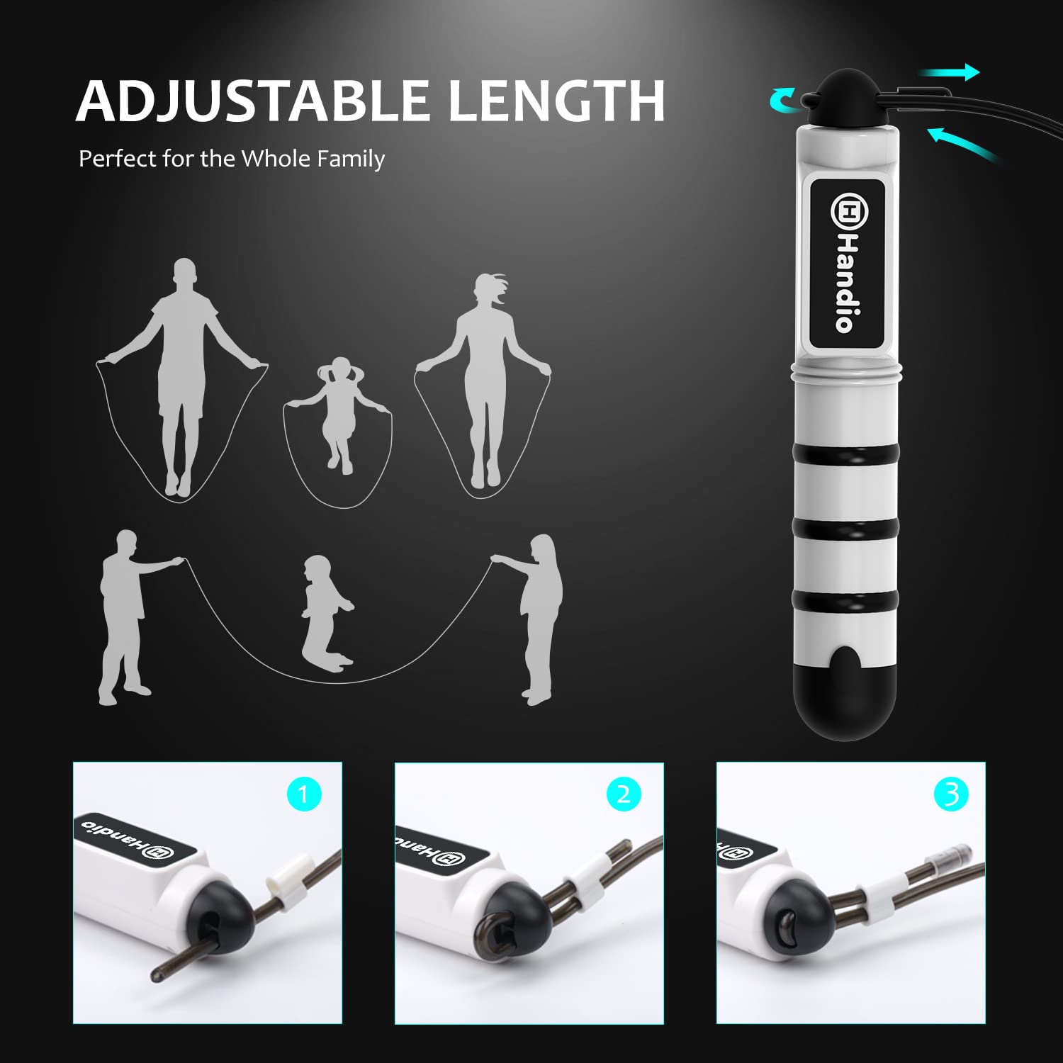 Jump Rope with Counter – Adjustable Speed Skipping Rope with Ball Bearings