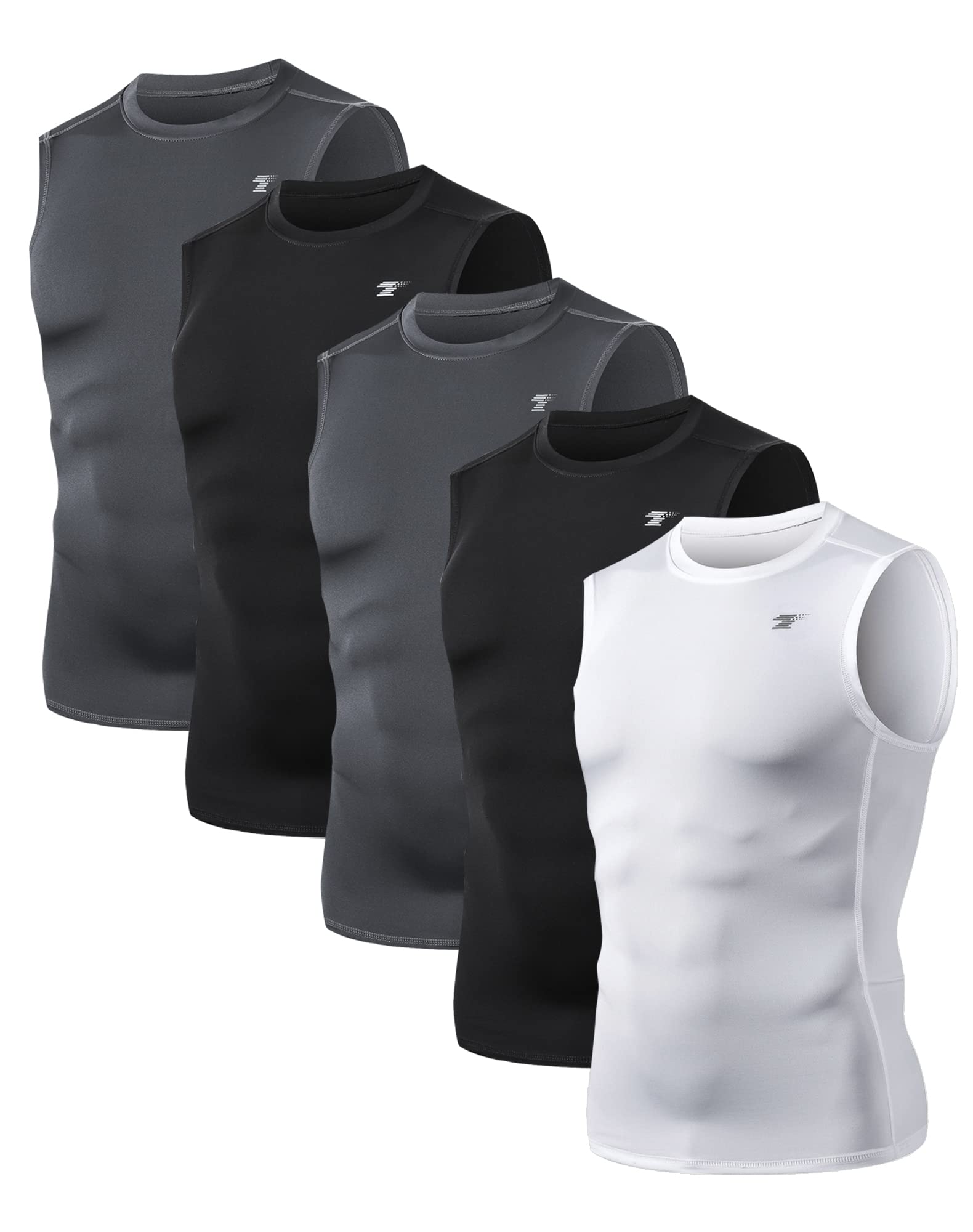 Men's sleeveless compression tank tops for athletic training