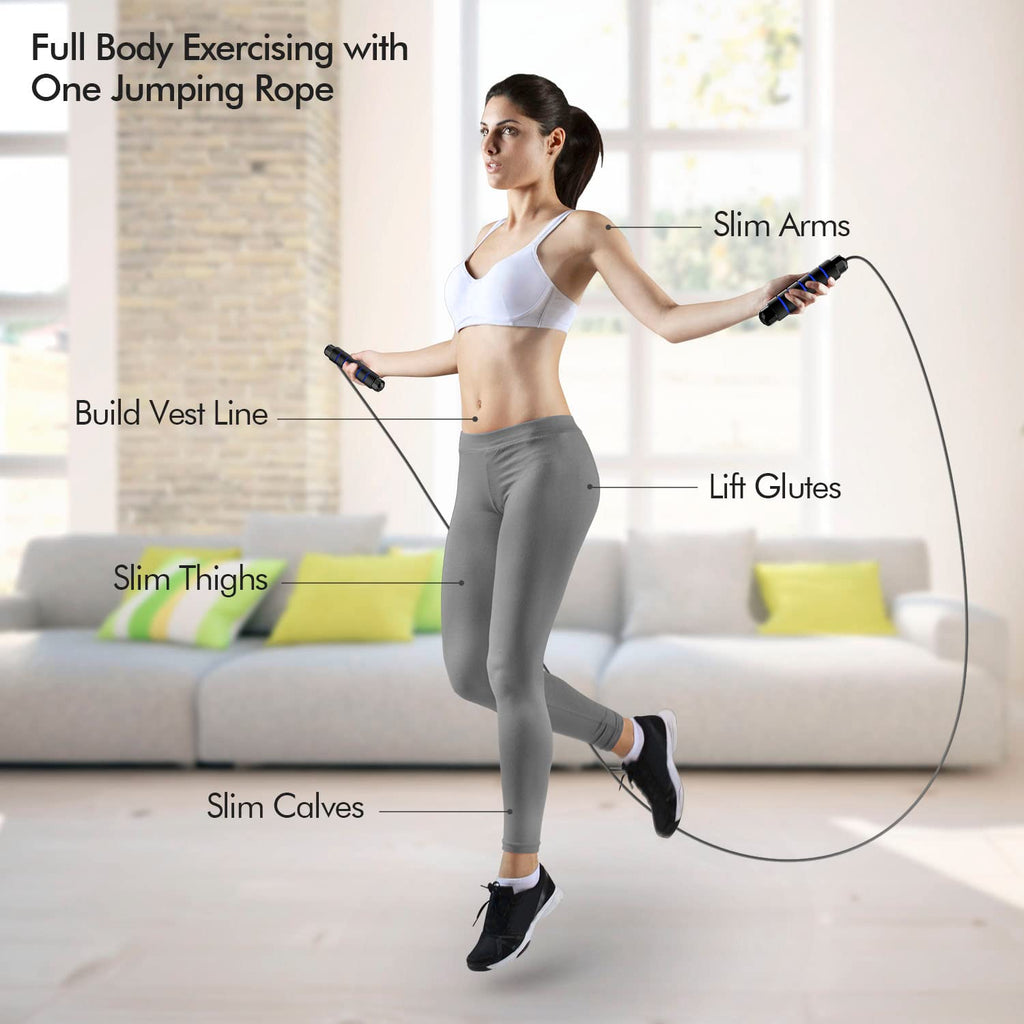 Speed Jump Rope – Tangle-Free Adjustable Cable with Ball Bearings for Cardio & Fat Burning