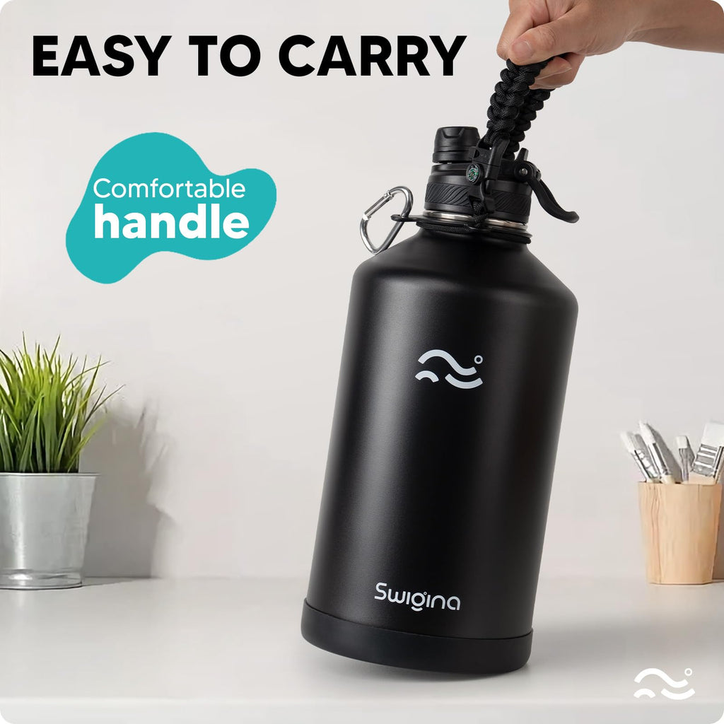 Insulated Water Bottle with Silicone Boot – 24 oz, Cold 36 Hrs / Hot 18 Hrs