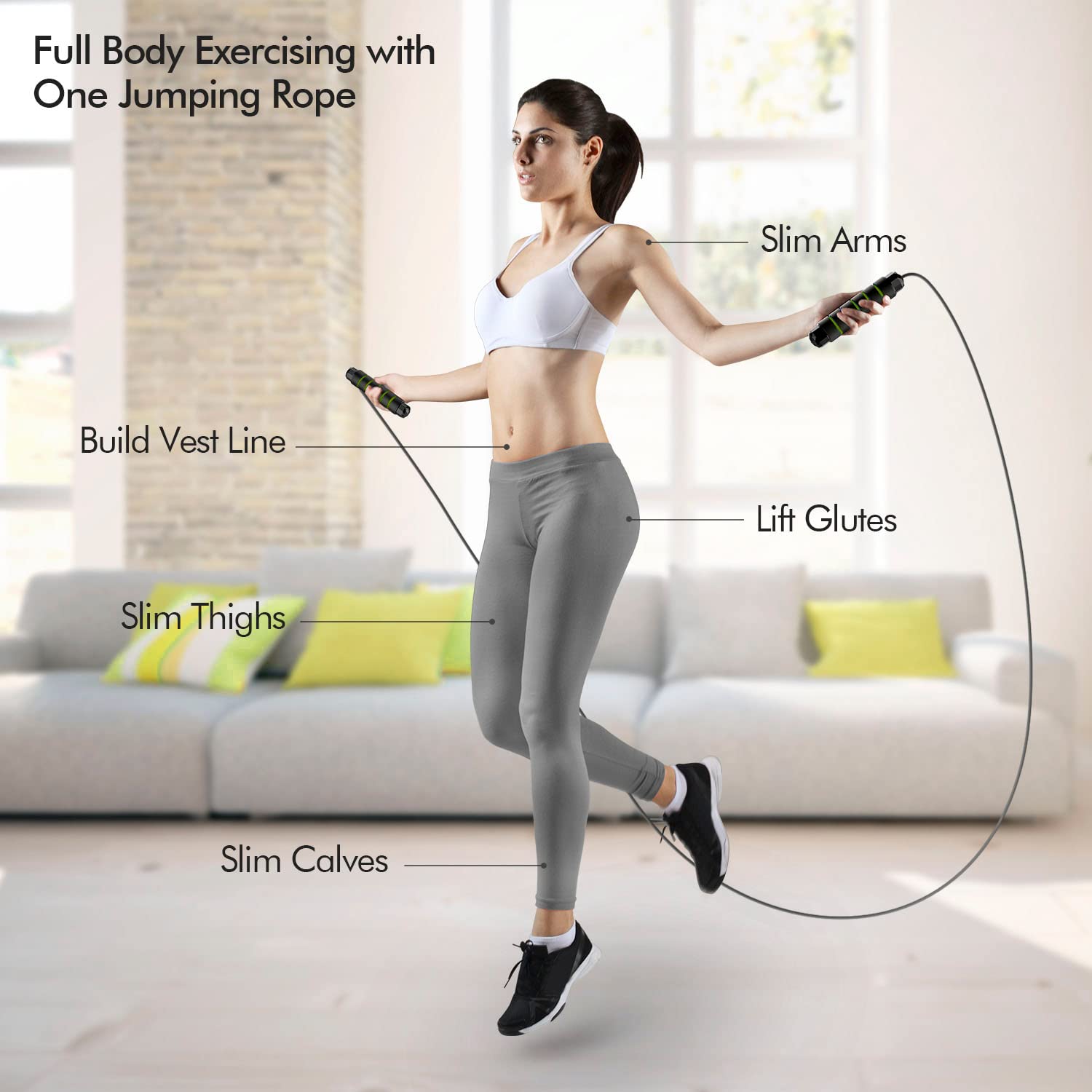 Speed Jump Rope – Tangle-Free Adjustable Cable with Ball Bearings for Cardio & Fat Burning