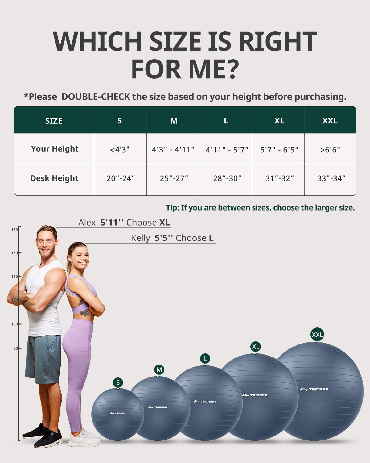 Exercise Ball for Yoga, Pilates & Core – Anti-Burst Stability Ball with Quick Pump