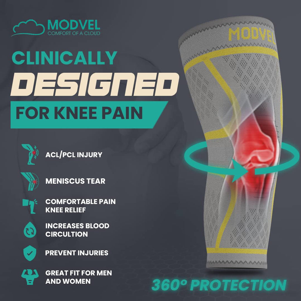 Compression Knee Brace (2-Pack) – Support Sleeves for Workouts & Joint Pain Relief
