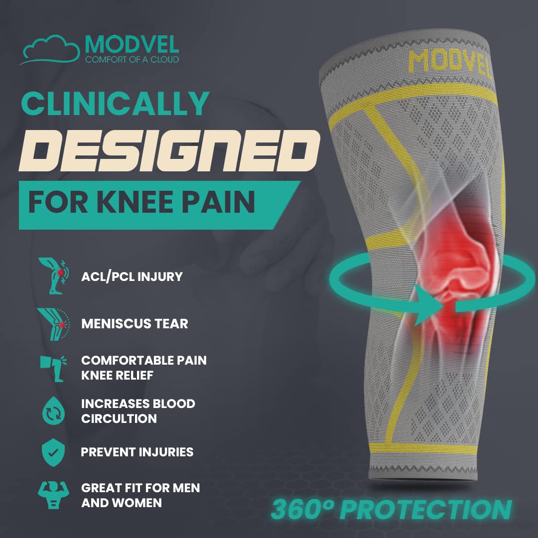 Compression Knee Brace (2-Pack) – Support Sleeves for Workouts & Joint Pain Relief