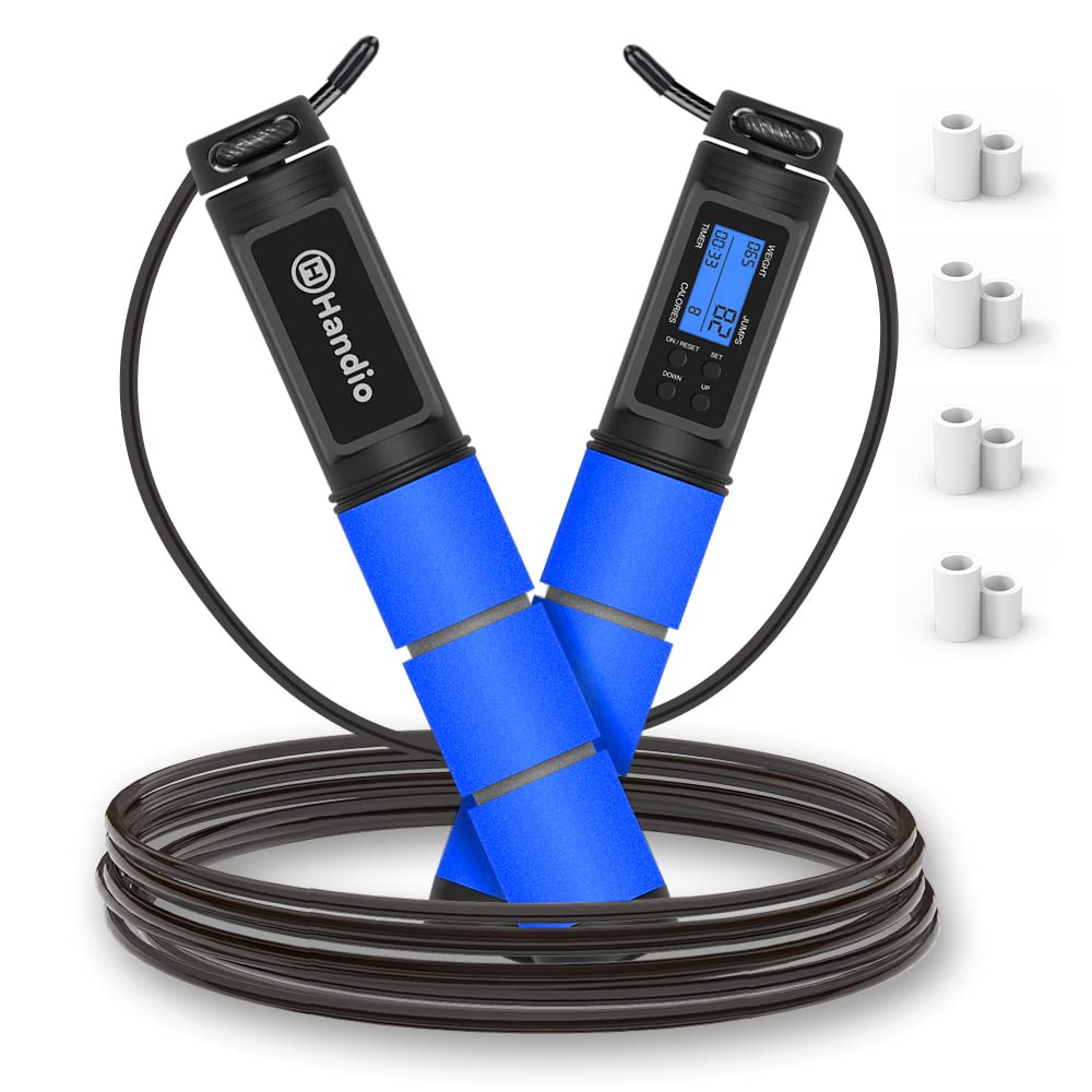 Jump Rope with Counter – Adjustable Speed Skipping Rope with Ball Bearings