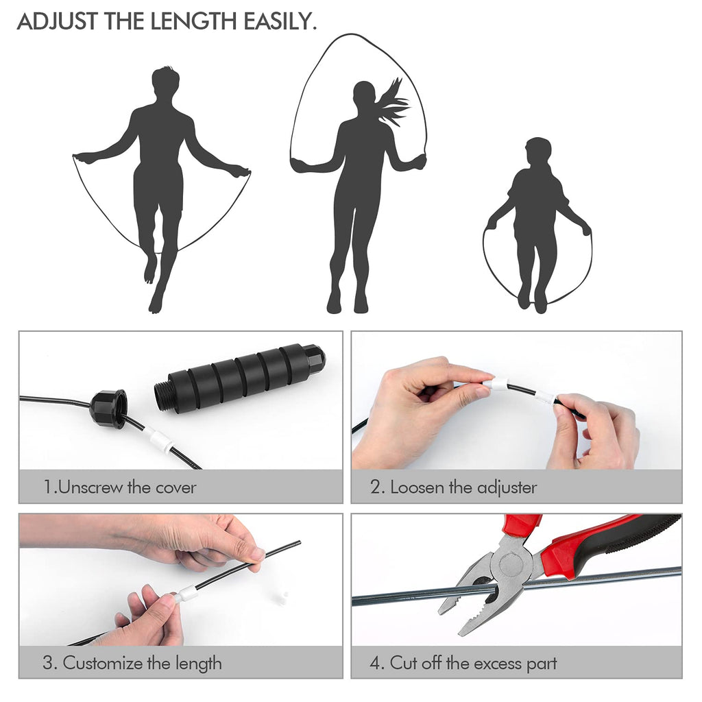Speed Jump Rope – Tangle-Free Adjustable Cable with Ball Bearings for Cardio & Fat Burning