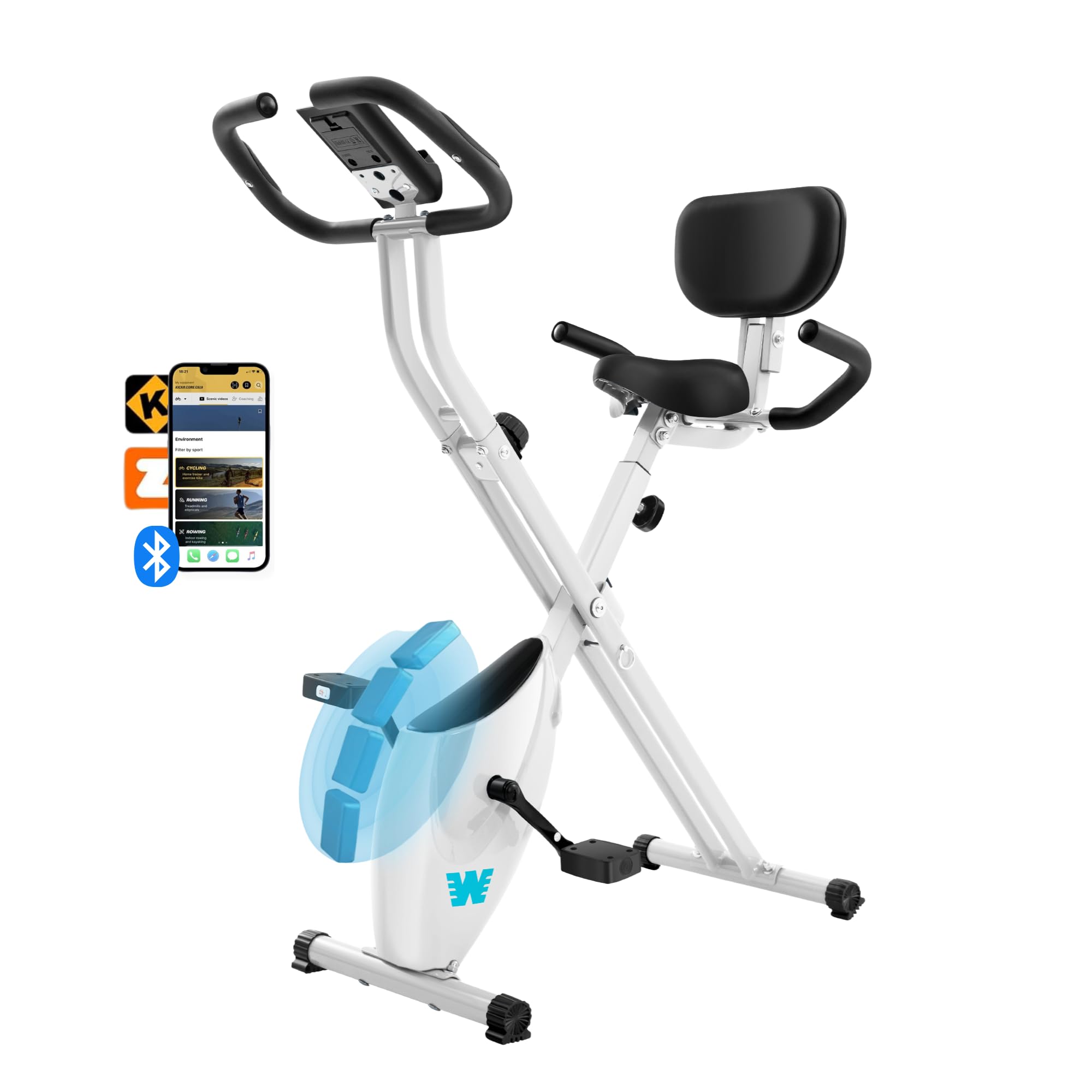 5-in-1 Foldable Exercise Bike – 16-Level Magnetic Indoor Cycling Bike, 350 lb Capacity